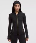 Define Jacket Set (Black/Gold Zipper)