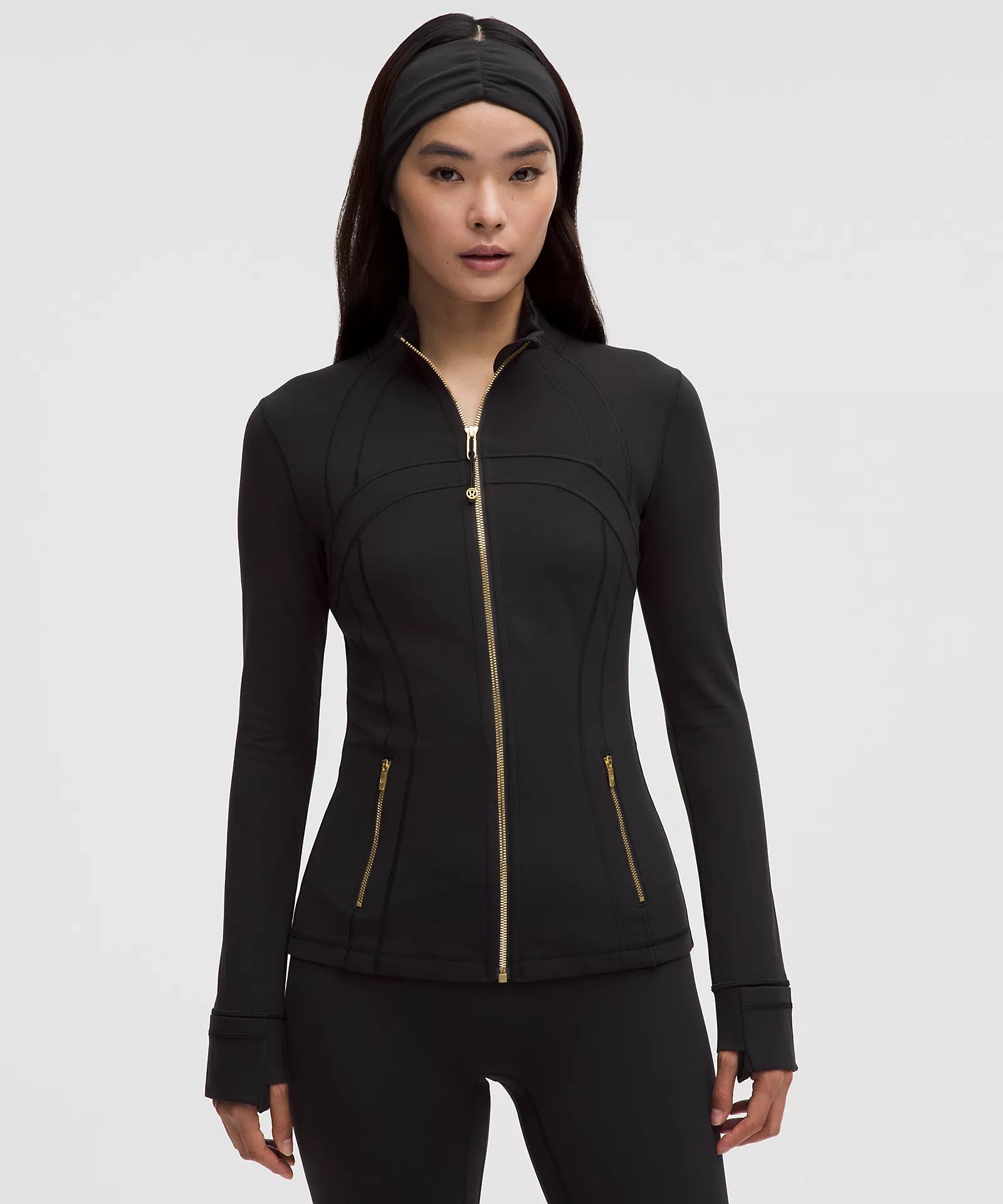 Define Jacket Set (Black/Gold Zipper)
