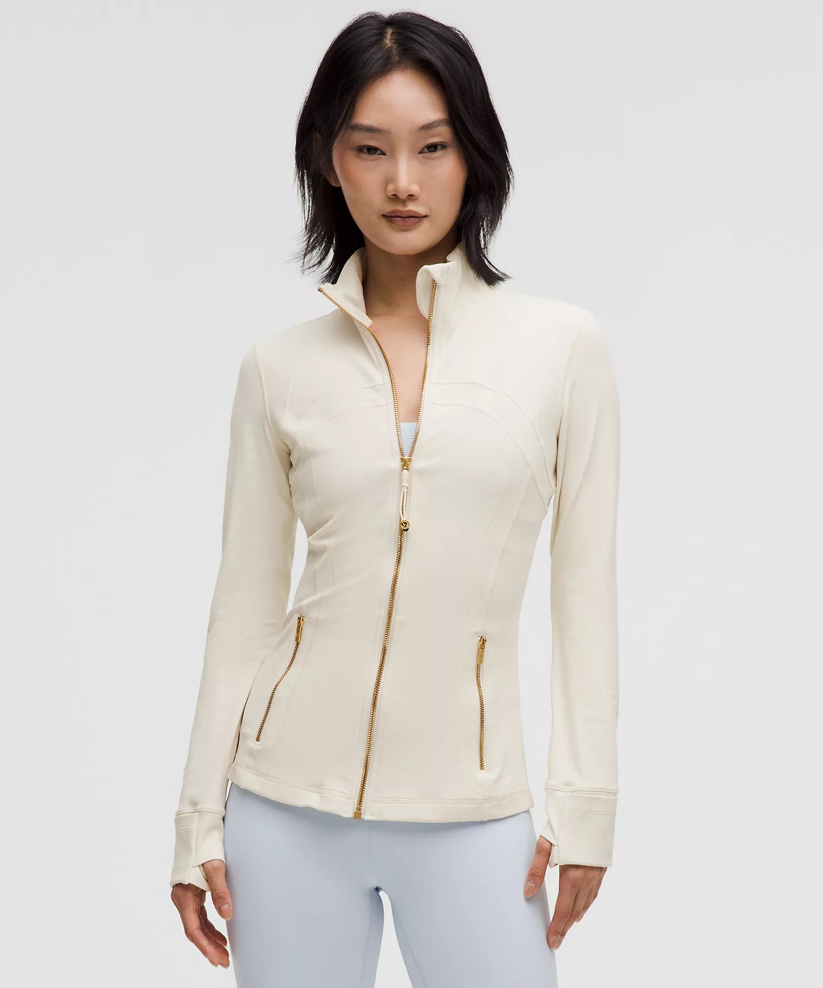 Define Jacket Set (ivory/Gold Zipper)